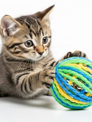 Brinquedo Bolinha com Corda para Gatos