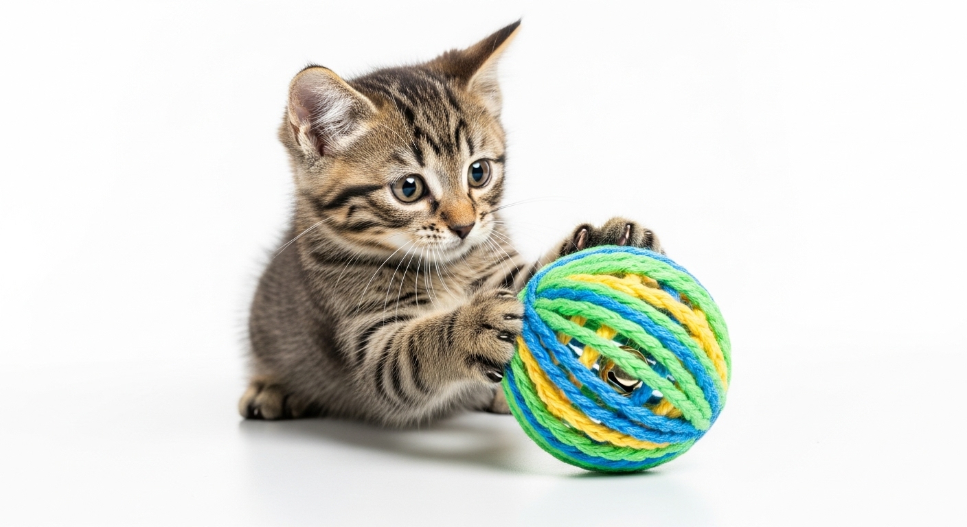 Brinquedo Bolinha com Corda para Gatos