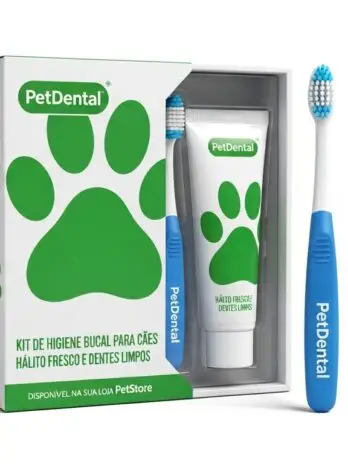 Kit Escova e Creme Dental Pet